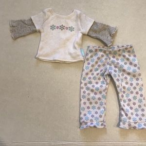 American girl doll pajama set